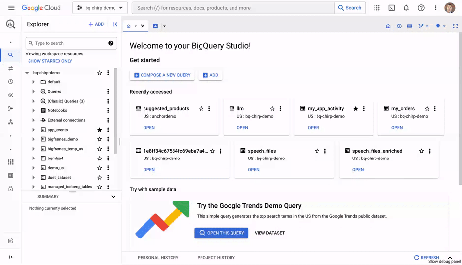 Google's presentation of BigQuery Studio notebook [2]