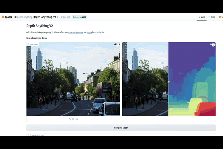 Depth Anything V2 Demo (Source: Screen recording by the author from Depth Anything V2 DEMO page)