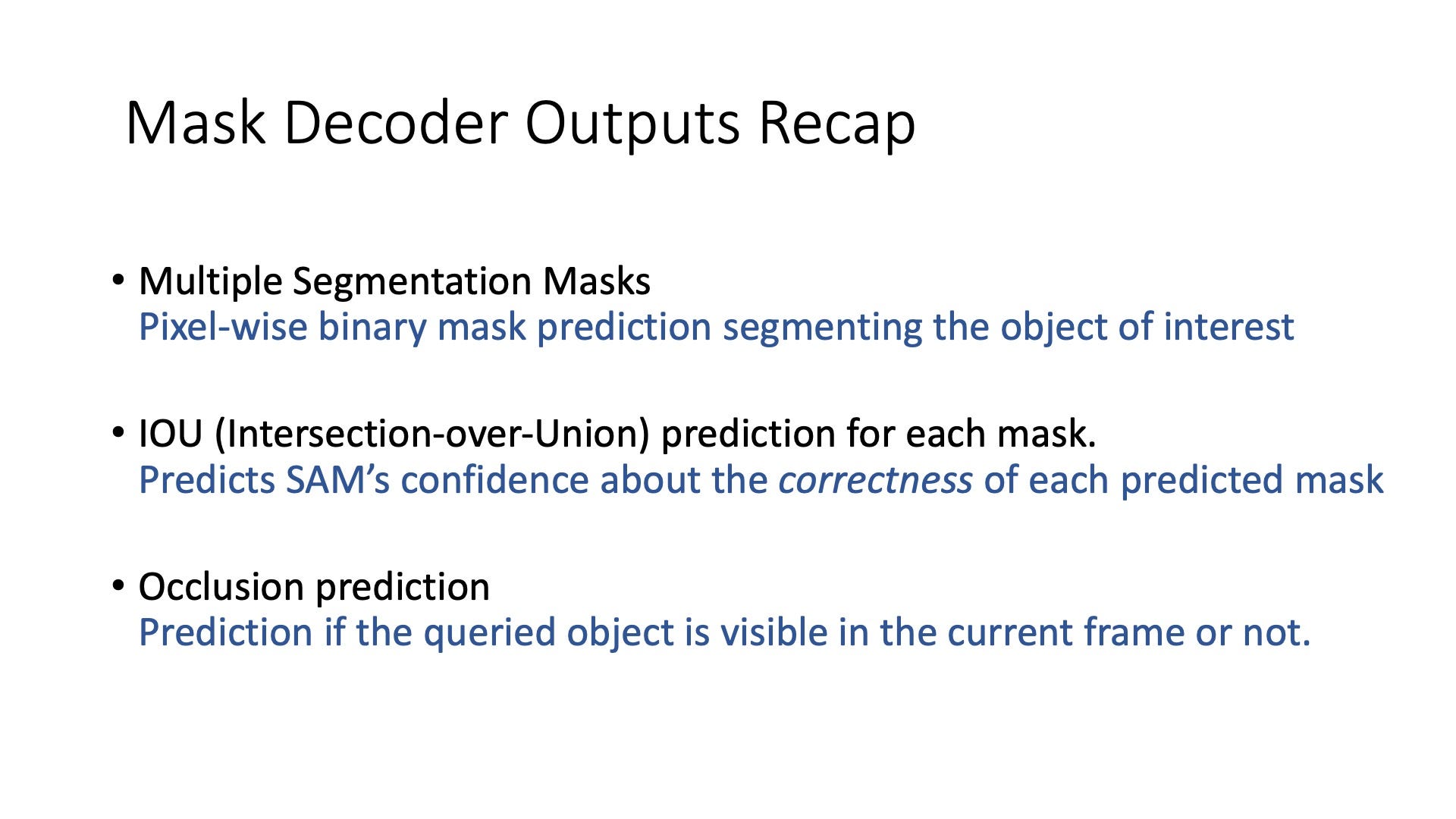 The outputs from SAM-2 Mask Decoders (Image by Author)